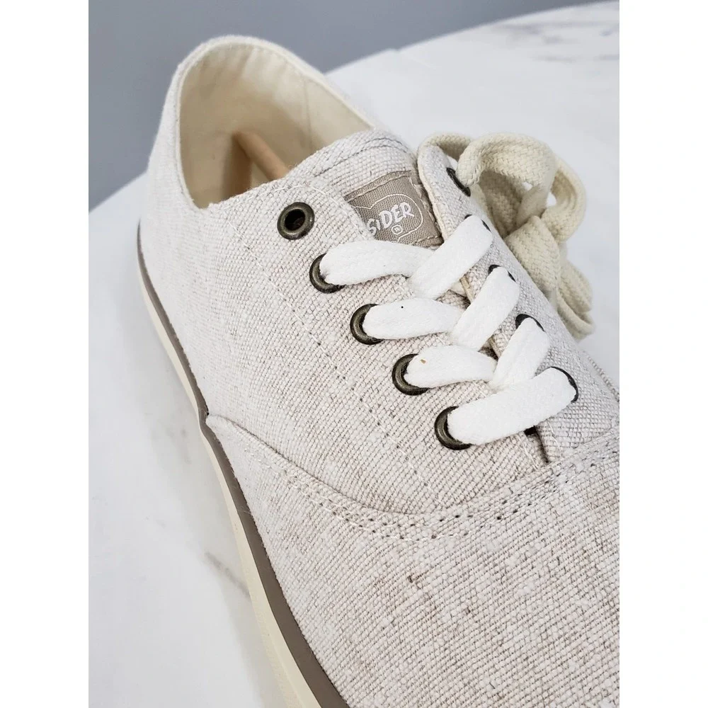 NEW MEN'S 9.5 - Sperry Men's SeaCycled Striper‎ II CVO Trainer Natural Taupe
